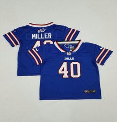 Toddler Nike Buffalo Bills #40 Von Miller Blue Authentic Stitched NFL Jersey