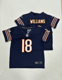 Toddler Nike Chicago Bears #18 Caleb Williams Blue Authentic Stitched NFL Jersey