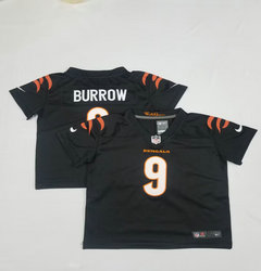 Toddler Nike Cincinnati Bengals #9 Joe Burrow Black Authentic Stitched NFL Jersey