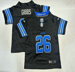 Toddler Nike Detroit Lions #26 Jahmyr Gibbs Black Authentic Stitched NFL Jersey