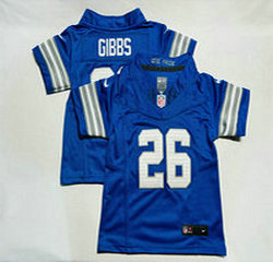 Toddler Nike Detroit Lions #26 Jahmyr Gibbs Blue Authentic Stitched NFL Jersey