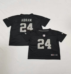 Toddler Nike Las Vegas Raiders #24 Johnathan Abram Black Authentic Stitched NFL Jersey