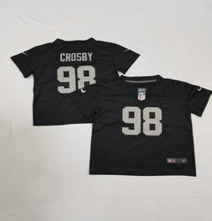 Toddler Nike Las Vegas Raiders #98 Maxx Crosby Black Authentic Stitched NFL Jersey
