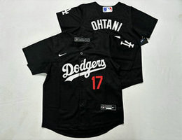 Toddler Nike Los Angeles Dodgers #17 Shohei Ohtani Black MLB Jersey