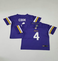Toddler Nike Minnesota Vikings #4 Dalvin Cook Purple Authentic Stitched NFL Jersey