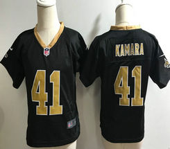 Toddler Nike New Orleans Saints #41 Alvin Kamara Black Authentic Stitched NFL Jersey