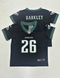 Toddler Nike Philadelphia Eagles #26 Saquon Barkley Black Authentic Stitched NFL Jersey
