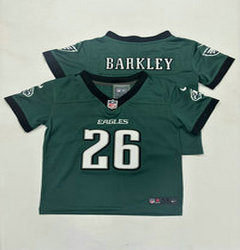 Toddler Nike Philadelphia Eagles #26 Saquon Barkley Green Authentic Stitched NFL Jersey