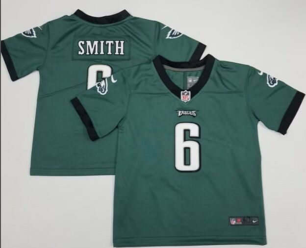Toddler Nike Philadelphia Eagles #6 DeVonta Smith Green Authentic Stitched NFL Jersey