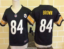 Toddler Nike Pittsburgh Steelers #84 Antonio Brown Black Authentic stitched NFL jerseys
