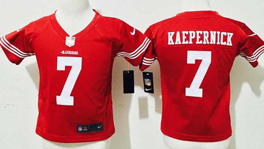 Toddler Nike San Francisco 49ers #7 Colin Kaepernick Red Authentic stitched NFL jersey