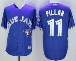 Toronto Blue Jays #11 Kevin Pillar Blue 40th Anniversary Game Authentic Stitched MLB Jersey