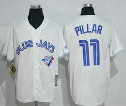 Toronto Blue Jays #11 Kevin Pillar Home White Cooperstown Throwback Authentic Stitched MLB Jersey