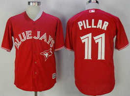 Toronto Blue Jays #11 Kevin Pillar Red Game Authentic Stitched MLB Jersey