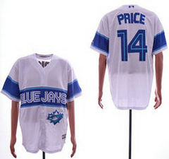 Toronto Blue Jays #14 David Price White Cool Base Authentic Stitched MLB Jersey