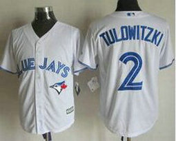Toronto Blue Jays #2 Troy Tulowitzki Home White Game Authentic Stitched MLB Jersey