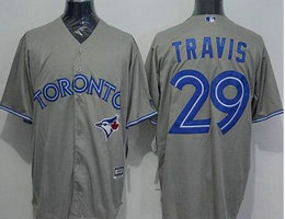 Toronto Blue Jays #29 Devon Travis Grey New Majestic Authentic Stitched MLB Jersey