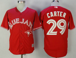 Toronto Blue Jays #29 Joe Carter Red Game Authentic Stitched MLB Jersey