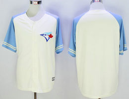 Toronto Blue Jays Blank Cream Game Authentic Stitched MLB jersey