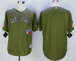 Toronto Blue Jays Blank Olive Green Game Authentic Stitched MLB Jersey