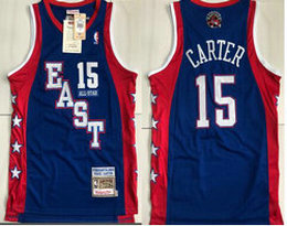 Toronto Raptors #15 Vince Carter All Star 2004 Blue Authentic Stitched NBA jersey HM