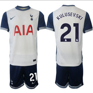 Tottenham Hotspur 2024-25 #21 KULUSEVSKI home Soccer Club Jersey