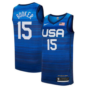 USA Team #15 Devin Booker 2021 Tokyo Olympics Jersey