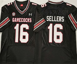South Carolina Gamecocks #16 LaNorris Sellers Black Football Stitched Jersey