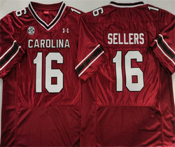 South Carolina Gamecocks #16 LaNorris Sellers Garnet Football Stitched Jersey