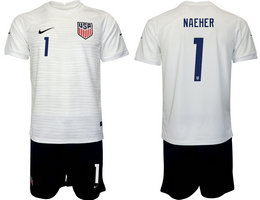 United States #1 NAEHER 2022 World Cup National Soccer Jersey