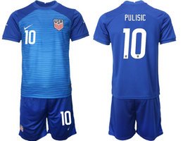 United States #10 PULISIC Away 2022 World Cup National Soccer Jersey
