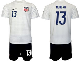 United States #13 MORGAN 2022 World Cup National Soccer Jersey