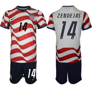 United States #14 Zendejas Home 2026 World Cup Soccer jersey