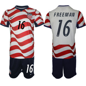 United States #16 Freeman Home 2026 World Cup Soccer jersey