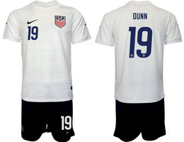 United States #19 DUNN 2022 World Cup National Soccer Jersey