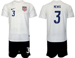 United States #3 MEWIS 2022 World Cup National Soccer Jersey