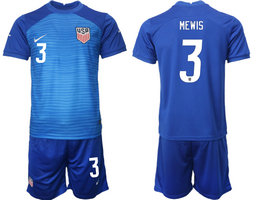 United States #3 MEWIS Away 2022 World Cup National Soccer Jersey