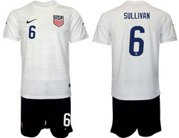 United States #6 SULLIVAN 2022 World Cup National Soccer Jersey