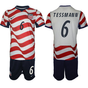 United States #6 Tessmann Home 2026 World Cup Soccer jersey