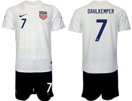 United States #7 DAHLKEMPER 2022 World Cup National Soccer Jersey