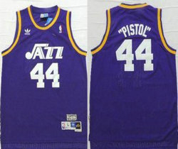 Utah Jazz #44 Pete Maravich Purple Pistol Soul Stitched NBA Jersey