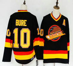 Vancouver Canucks #10 Pavel Bure Black CCM A patch Throwback Authentic Stitched NHL Jersey