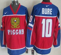 Vancouver Canucks #10 Pavel Bure Red Blue Nike Throwback Authentic Stitched NHL Jersey