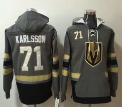 Vegas Golden Knights #71 William Karlsson Gray All Stitched Hooded Sweatshirt