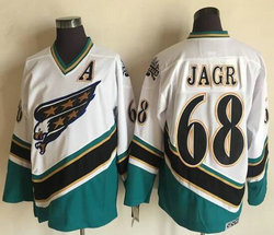 Washington Capitals #68 Jaromir Jagr White Green Throwback Authentic Stitched NHL jersey
