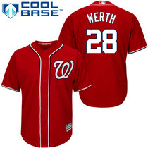 Washington Nationals #28 Jayson Werth Red Game Authentic Stitched MLB Jersey