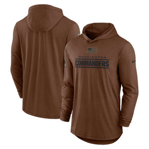 Washington Redskins 2023 brown Salute To Service Pullove Hoodie