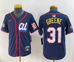 Women's American League #31 Riley Greene Blue 2025 All-Star Baseball Jersey
