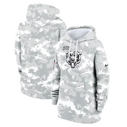 Women's Chicago Bears 2024 Camo Salute To Service Pullove Hoodie