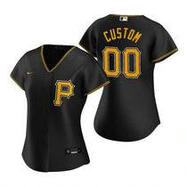 Women's Custom Nike Pittsburgh Pirates Black Game Authentic Stitched MLB Jersey